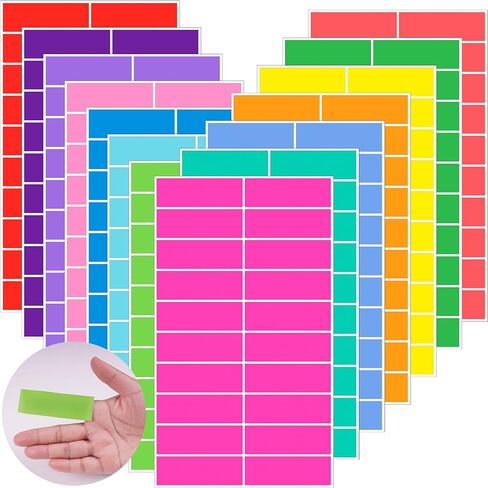 400 Pcs Colored Label Sticker in 10 Colors,3 x 1 Inch Write Color- Coding Labels File Folder Label Self-Adhesive for File Folders,Box Moving,Garage Sale,Price Tags,Study and Work in Saudi Arabia