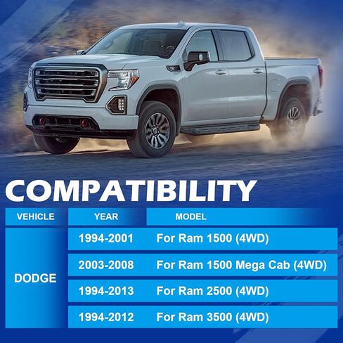 مجموعة رفع التسوية 3 بوصة متوافقة مع دودج لرام 2500 3500 4WD 1994-2013، لرام 1500 4WD 1994-2001، لرام 1500 ميجا كاب 4WD 2003-2008، ترفع مقدمة السيارة بمقدار 3 بوصات in Kuwait