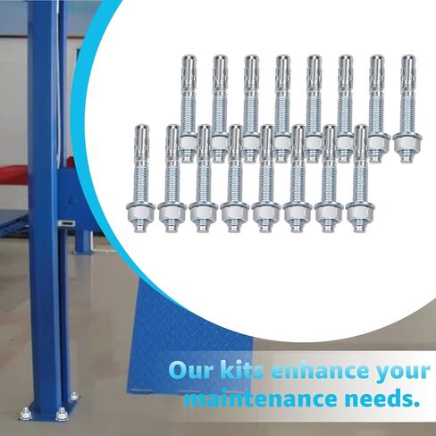 16 Pcs Lift Install Kit for 2 Post Car Lift & 4 Post Car Lift – Includes 3/4" x 5.5" Wedge Anchor Bolts, Compatible with 2 Post Lift and 4 Post Lift Systems up to 10000 lbs in Saudi Arabia