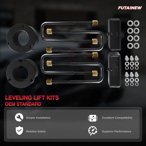 3" Front and 2" Rear Leveling Lift Kits for Toyota Tacoma 2005-2023 2WD 4WD, 3'' Front Struct Spacers & 2'' Rear Leveling Lift Blocks Kit with Extended Square U-Bolts in Saudi Arabia
