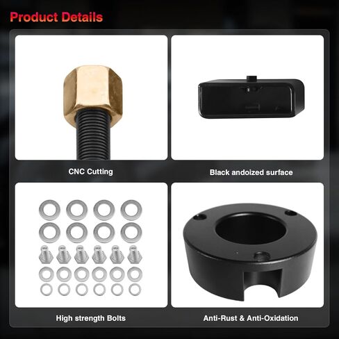 3" Front and 2" Rear Leveling Lift Kits for Toyota Tacoma 2005-2023 2WD 4WD, 3'' Front Struct Spacers & 2'' Rear Leveling Lift Blocks Kit with Extended Square U-Bolts in Saudi Arabia