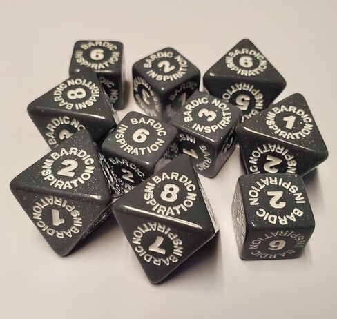 Bardic Inspiration d6 & d8 Dice Bundle Compatible with Dungeons and Dragons (5 of Each) in Kuwait