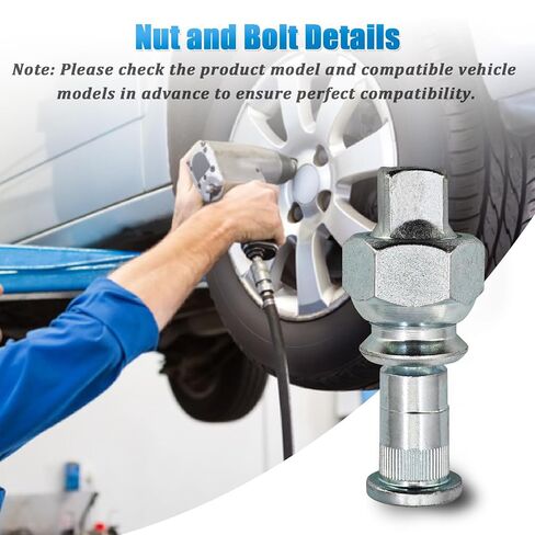 8-97147-614-2 Set of 6 Rear Left Wheel Nuts & Stud Kit Compatible with Isuzu NPR NPR-HD NQR NRR Reach Replaces# 8-97359-810-0 8-97359-806-0 8971476142 8973598100 8973598060 in Saudi Arabia