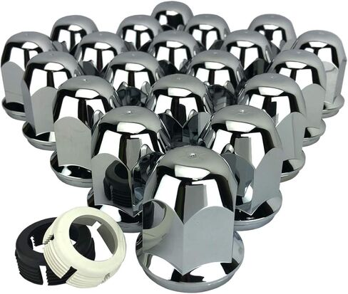 20 Pieces of 33mm Hex Flange Hug A Lug Nut Covers with Inner Clamps in Saudi Arabia