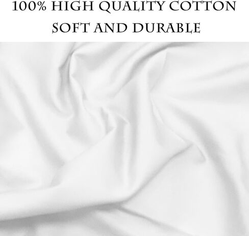White Cotton Fabric 1 Yard, 100% Natural Cotton Poplin Fabric by The Yard, 59 Inches Wide Lining Fabric for Sewing Apparel Cloth Soft Embroidery Quilting, Sewing Material in Kuwait