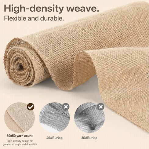 12" x 10 yd Burlap Table Runners, Jute Burlap Runner for Table, Natural Burlaps Tables Runners, Rustic Farmhouse Jute Country Vintage Burlaps Roll Runner for Wedding, Party Tables Decorations in Kuwait