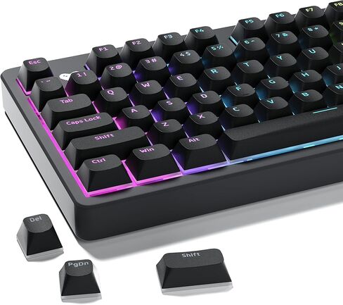 XVX Black Shine Through Keycaps, Doubleshot PBT Keycap Set Cherry Profile, 142 Keys Keyboard Keycaps, Universal Compatiability with 60% 65% 75% 80% 100% Mechanical Keyboard with MX Switches in Saudi Arabia