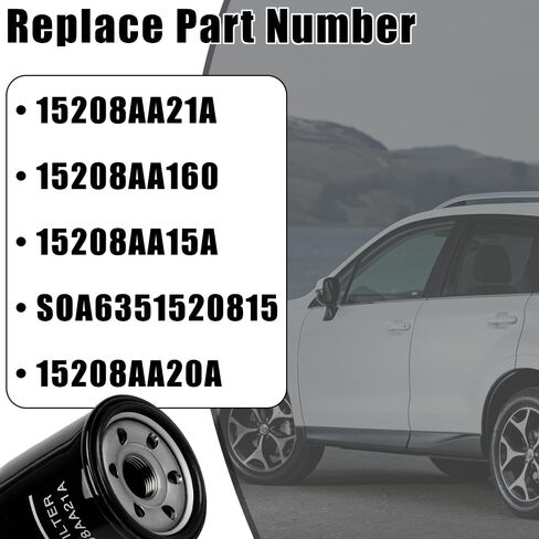 6 قطع 15208AA21A فلتر زيت مناسب للمناطق النائية/ليجاسي/امبريزا/فورستر/XV Crosstrek/Ascent 2004-2025 استبدال 15208AA160، 15208AA15A، SOA6351520815، 15208AA20A in Kuwait