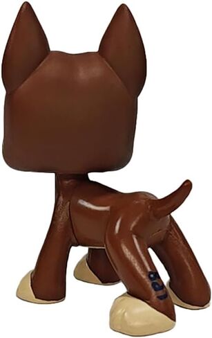 #1519 Mini Pet Toys Brown Great Dane Dog Animal Figure in Saudi Arabia