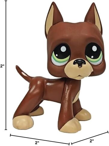 #1519 Mini Pet Toys Brown Great Dane Dog Animal Figure in Saudi Arabia