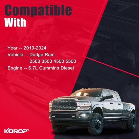 6.7L Cummins Fuel Filter Oil Filter Air Filter and Cabin Air Filter Kit Compatible with 2019-2024 Dodge RAM 2500 3500 4500 5500 Diesel Replaces 68436631AA 68157291AA 5083285AA 53034051AB 68406048AA in Kuwait