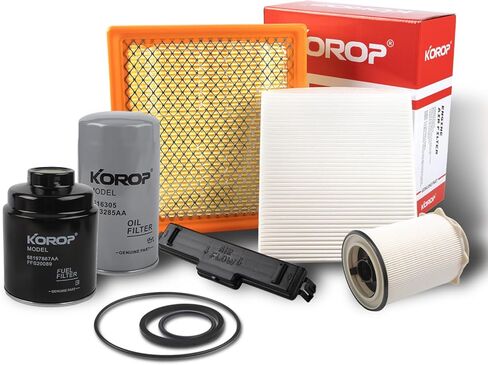 6.7L Cummins Fuel Filter Oil Filter Air Filter and Cabin Air Filter Kit Compatible with 2019-2024 Dodge RAM 2500 3500 4500 5500 Diesel Replaces 68436631AA 68157291AA 5083285AA 53034051AB 68406048AA in Kuwait
