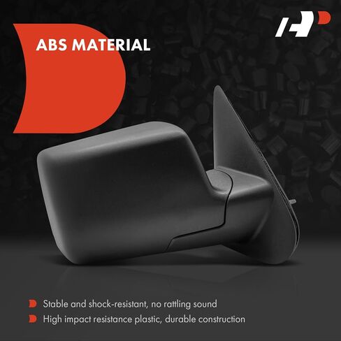 زوج A-Premium (2) مرآة باب كهربائية جانبية للسائق والراكب - متوافقة مع Ford Ranger 2006-2011 وMazda 2006-2007 - B2300/B3000/B4000 - مرآة رؤية خلفية خارجية غير قابلة للطي يدويًا باللون الأسود in Kuwait