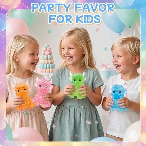 4Pack Highland Cow Squishy Fidget Toys,Glitter Slow Rising Maltose Sensory Squeeze Toys for Anxiety Relief,Cute Soft Autism Stress Toys for Kids & Adults,Birthday Gift Party Favors Sock Stuffers in Saudi Arabia