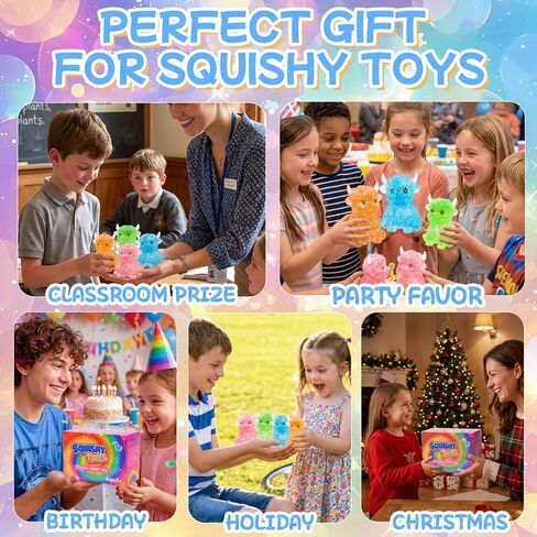 4Pack Highland Cow Squishy Fidget Toys,Glitter Slow Rising Maltose Sensory Squeeze Toys for Anxiety Relief,Cute Soft Autism Stress Toys for Kids & Adults,Birthday Gift Party Favors Sock Stuffers in Saudi Arabia