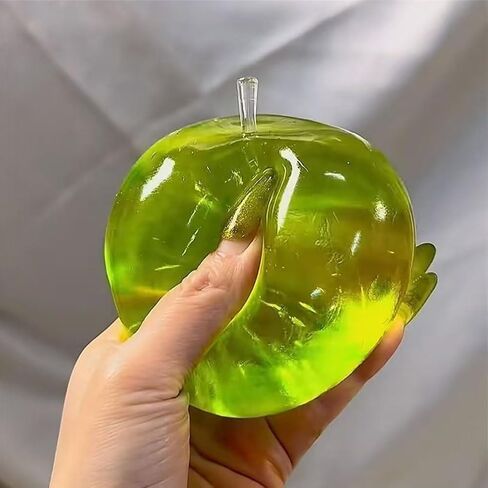 Stress Relief Toy, Stress Relief Fruit Toy, Slow Rebound Clear Fruit Squeeze Fidget Toy Pressure Relief Soft Stress Ball Pinch Sensory Toy (Cyan) in Kuwait