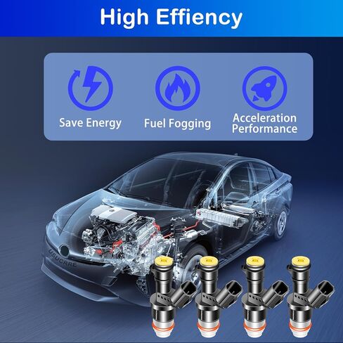 ترقية 16450R40Y01 4 عبوات من محاقن الوقود المتوافقة مع Acura ILX 2013-2015، لـ TSX 2009-2014، لهوندا أكورد 2008-2012، لـ Civic 2013-2015، لـ CR-V 2010-2011 2.4L in Kuwait