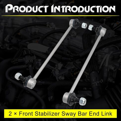 2PCS Zinc Nickel Alloy Front Stabilizer Sway Bar End Link, Compatible with Chevy Equinox, Captiva Sport ＆ GMC Terrain ＆ Pontiac Torrent ＆ Saturn Vue ＆ Suzuki XL-7, K750188 K750189 in Saudi Arabia