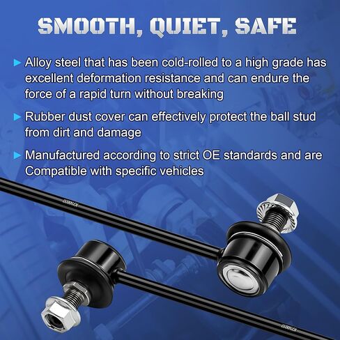 K750032 Front Stabilizer Sway Bar End Links Compatible with 2007 2008 2009 2010 2011 2012 Hyundai Elantra & Kia Optima Rondo Magentis, 2010-2013 Kia Forte Forte5, Set of 2 in Kuwait