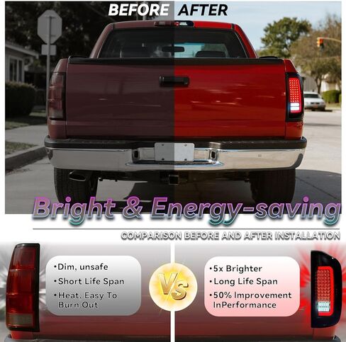 Tail Light + 3rd Third Brake Cargo Lamp for Dodge Ram 1500（2007-2008）, Ram 2500 3500（2007 2008 2009）.Upgraded Version Rear Taillight Assembly and High Mount Stop Light. in Saudi Arabia