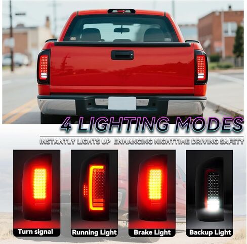Tail Light + 3rd Third Brake Cargo Lamp for Dodge Ram 1500（2007-2008）, Ram 2500 3500（2007 2008 2009）.Upgraded Version Rear Taillight Assembly and High Mount Stop Light. in Saudi Arabia