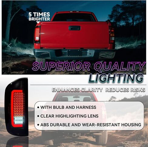Tail Light + 3rd Third Brake Cargo Lamp for Dodge Ram 1500（2007-2008）, Ram 2500 3500（2007 2008 2009）.Upgraded Version Rear Taillight Assembly and High Mount Stop Light. in Saudi Arabia