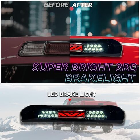 Tail Light + 3rd Third Brake Cargo Lamp for Dodge Ram 1500（2007-2008）, Ram 2500 3500（2007 2008 2009）.Upgraded Version Rear Taillight Assembly and High Mount Stop Light. in Saudi Arabia