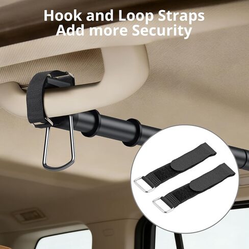 Tanice Clothes Rod for Car, Extendable Alloy Steel Car Clothes Hanger Bar, 30‑62.5in Universal for Car Truck SUV Travel Clothing Storage Organizer in Saudi Arabia
