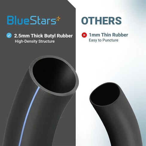 الأنبوب الداخلي للدراجة النارية BlueStars 2.75/3.00-19 بوصة - مطاط بوتيل شديد التحمل 2.5 مم - جذع صمام مستقيم TR4 - يناسب 2.75-19 3.00-19 70/100-19 80/100-19 - متوافق مع Surron Talaria Segway - عبوتان in Kuwait