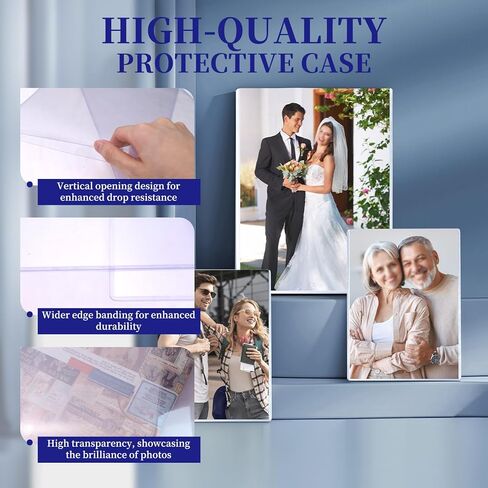 6 Pieces 8.2" x 11.6" A4 Sized Rigid Print Protectors, Clear Hard Plastic Sheet Protectors, Top Loading Plastic Paper Sleeves Cover for Photo Posters Birth Certificates Menu Document Holder (6pcs) in Saudi Arabia