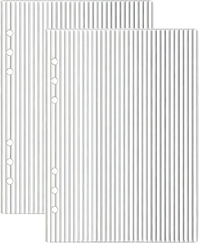 2PCS Clear A5 Binder Cover, Transparent 6 Hole Budget Binder for Office Use, Minimalist Refillable 6 Ring A5 Notebook Cover for Budget Binders, Journals & Office Planners (8.27" x 5.91") in Saudi Arabia
