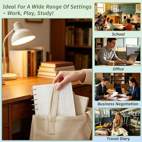 2PCS Clear A5 Binder Cover, Transparent 6 Hole Budget Binder for Office Use, Minimalist Refillable 6 Ring A5 Notebook Cover for Budget Binders, Journals & Office Planners (8.27" x 5.91") in Saudi Arabia