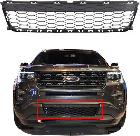 Front Bumper Grille Lower Grill Plastic Insert For 2016 2017 2018 2019 Ford Explorer FB5Z17K945AA in Kuwait