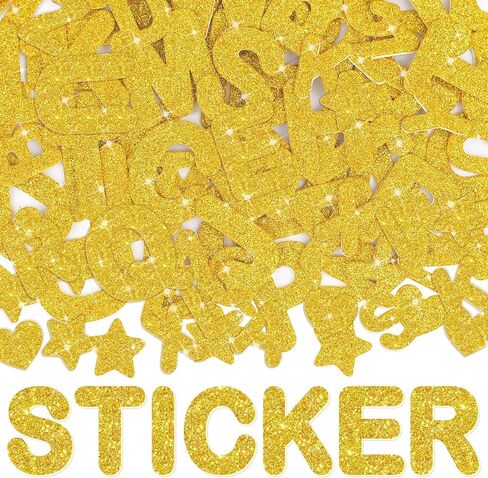 Foam Letter Stickers Glitter, 320 PCS Foam Alphabet Stickers, 3D Self-Adhesive ABC Letters Stickers Set for Kids Crafts Supplies Scrapbooking Gift Wrapping Card School Project Party Home DIY Decor in Saudi Arabia