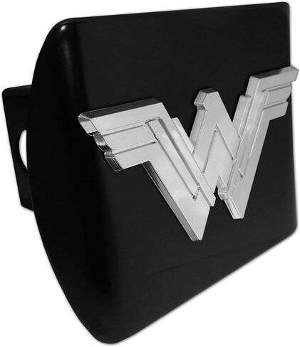 غطاء ربط معدني أسود بالكامل من Wonder Woman مرخص رسميًا من Elektroplate للشاحنات وسيارات الدفع الرباعي | يناسب أجهزة استقبال وصلة المقطورة القياسية مقاس 2 بوصة | مقاومة ممتازة للطقس in Kuwait