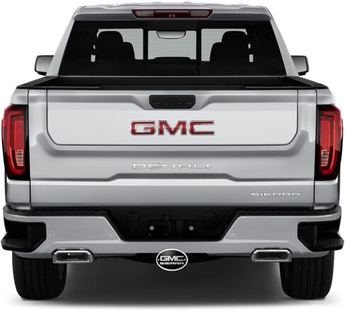 صورة iPick لشعار GMC Sierra ثلاثي الأبعاد على غطاء وصلة سحب من الألومنيوم البيضاوي الأسود مقاس 2 بوصة - مرخص رسميًا in Kuwait