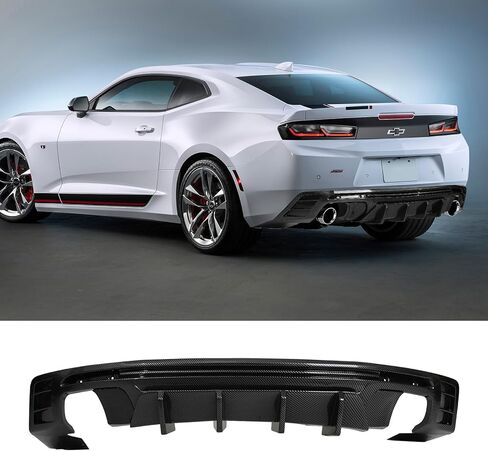 Camaro Diffuser Compatible with 2016-2024 Camaro LS LT1 LT SS (Except ZL1 Model) Coupe & Convertible 2 Door Splitter Valance Body Protection Avoid Against Collision Glossy Black in Kuwait