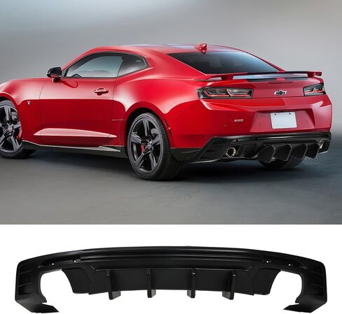 Camaro Diffuser Compatible with 2016-2024 Camaro LS LT1 LT SS (Except ZL1 Model) Coupe & Convertible 2 Door Splitter Valance Body Protection Avoid Against Collision Glossy Black in Kuwait