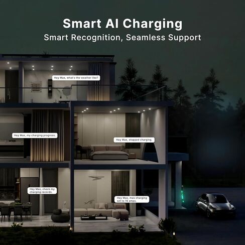 شاحن Autel Home Level 2 EV يصل إلى 40 أمبير، 240 فولت، محطة شحن كهربائية سريعة داخلية/خارجية مع كابل مرن بطول 25 قدم، قابس NEMA 14-50، رمادي داكن in Kuwait