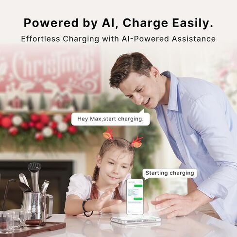 شاحن Autel Home Level 2 EV يصل إلى 40 أمبير، 240 فولت، محطة شحن كهربائية سريعة داخلية/خارجية مع كابل مرن بطول 25 قدم، قابس NEMA 14-50، رمادي داكن in Kuwait