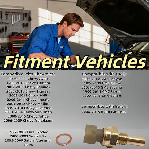 213-4333 Engine Coolant Temperature Sensor Replace:213-4514 15326388 19236568 12608814 For Chevy Avalanche Impala Trailblazer Suburban 1500 2500 HD Express Silverado GMC Envoy Sierra Yukon Savana in Saudi Arabia