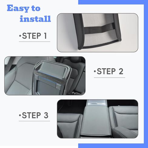 Tesla Armrest Cover for Model 3 (2017–2024) & Model Y (2020–2024), Soft Padded Center Console Armrest Protector, Comfortable Elbow Support, Easy Install, Black in Saudi Arabia