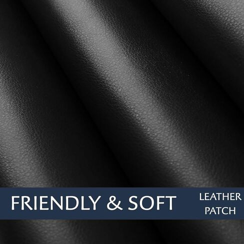 SAVUK Leather Repair Patch,4 x 63 Inches self Adhesive Vinyl Leather Repair Kit for Car Seat, Chairs, Couch, Sofa, Boat Black (Black) in Kuwait
