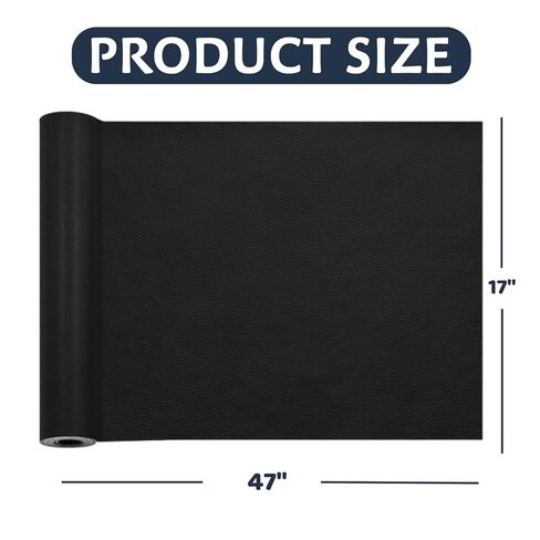 SAVUK Leather Repair Patch,4 x 63 Inches self Adhesive Vinyl Leather Repair Kit for Car Seat, Chairs, Couch, Sofa, Boat Black (Black) in Kuwait
