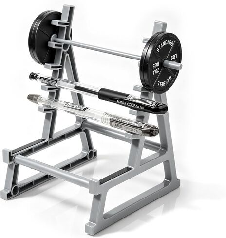 Squat Rack Pen Holder Desk Accessories, Gym Pen Holder Funny Office Decor Phone Holder Fun Desktop Accessories for Office Mini Pen Organizer Unique for All Fitness Enthusiasts and Weightlifting Fans in Saudi Arabia