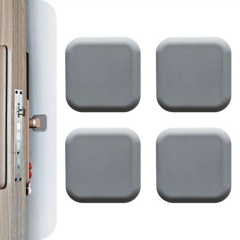 1.77'' Door stoppers wall Gray 4 Pack Silicone Door Bumpers Self-Adhesive Door Knob Guard Wall Shield Protect wall Surface for Home Office in Saudi Arabia