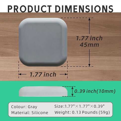 1.77'' Door stoppers wall Gray 4 Pack Silicone Door Bumpers Self-Adhesive Door Knob Guard Wall Shield Protect wall Surface for Home Office in Saudi Arabia
