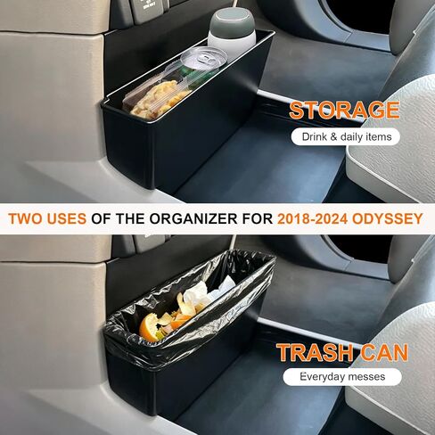 Center Console Trash Can Compatible with 2018-2024 Honda Odyssey Accessories Car Trash Garbage Bin/Items Organizer Keep Clean Durable ABS Plastic in Saudi Arabia