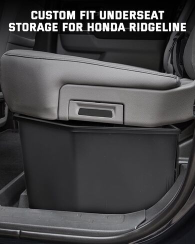 تخزين تحت المقعد لـ Honda Ridgeline: 2006-2026 Crew Cab، صندوق تخزين للمقعد السفلي للشاحنة في الصف الثاني لRidgeline، صندوق أدوات منظم للمقعد الخلفي لملحقات السيارة لRidgeline (مع شبكة شبكية) in Kuwait