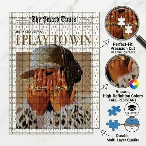 Smard Art I Play to Win 1000 Piece Puzzle for Adults Theme Jigsaw Puzzle, Family Game Night Fun Puzzles for Adults Luxury Puzzles for Adults 1000 Pieces in Saudi Arabia